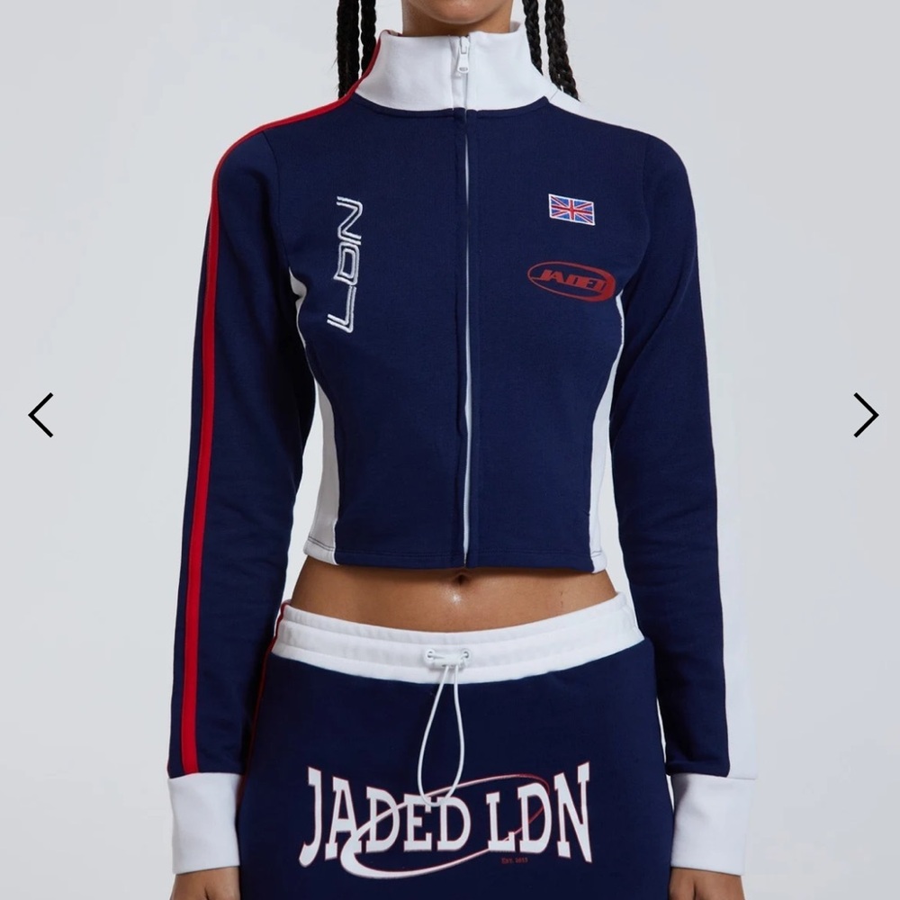 Jaded London Blueprint Track Jacket with Full Zip